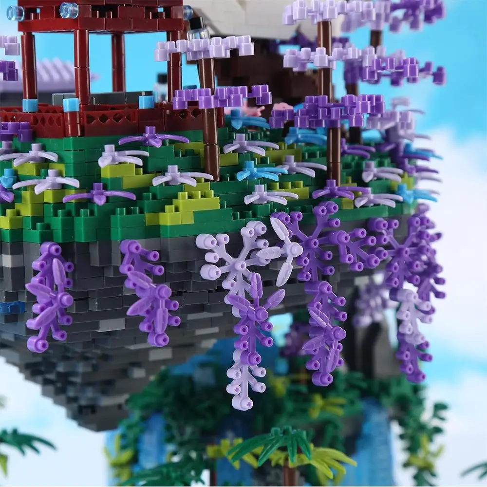 ชุดสร้างบ้านต้นซากุระญี่ปุ่นพร้อมชิ้นส่วน 4574 ชิ้น ดนตรีซิมโฟนี ไฟต้นบอนไซ และทิวทัศน์แบบดั้งเดิม