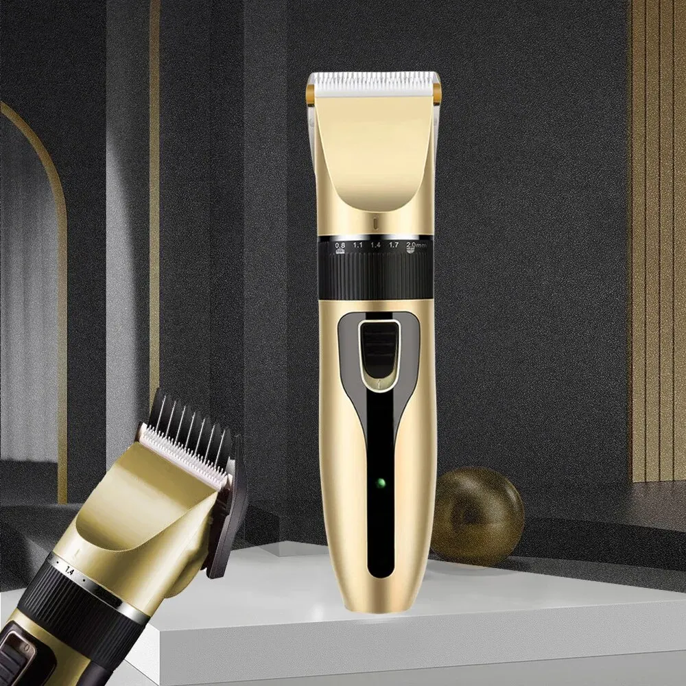 Professional Hair Clipper Men's Barber Beard Trimmer Rechargeable Hair Cutting Machine Ceramic Blade Low Noise