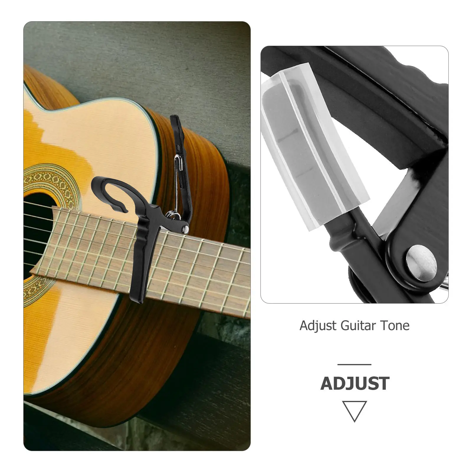 Universal Guitar Capo Aluminum Alloy Quick Adjust Strong Grip for Acoustic Electric Bass Guitar Tuning Stable Key Change Tool