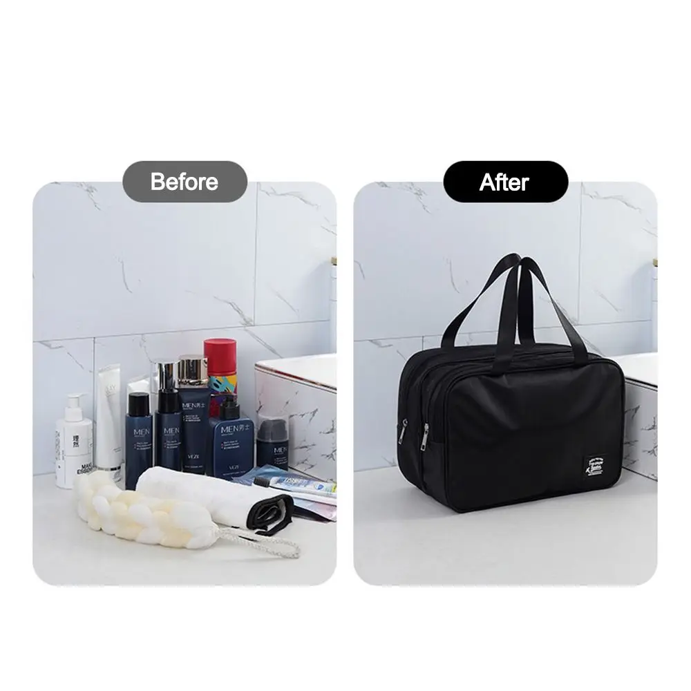 Handle Travel Wet Dry Toiletry Bag Beautician Women Men Bathing Storage Bag Cosmetic Washbag Toilettas Makeup Organizer