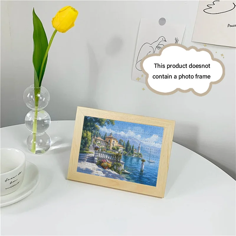 Puzzle dla dorosłych, mini, z motywem jeziora w stylu europejskim - odporne na zarysowania, wysoki poziom trudności, odpowiednie dla...