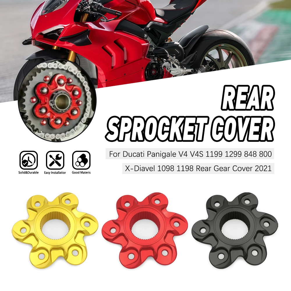 

Motorcycle Accessories CNC Aluminium Rear Sprocket Flange Cover For Ducati 1200 1200s 1260 Diavel Xdiavel Multistrada Monster