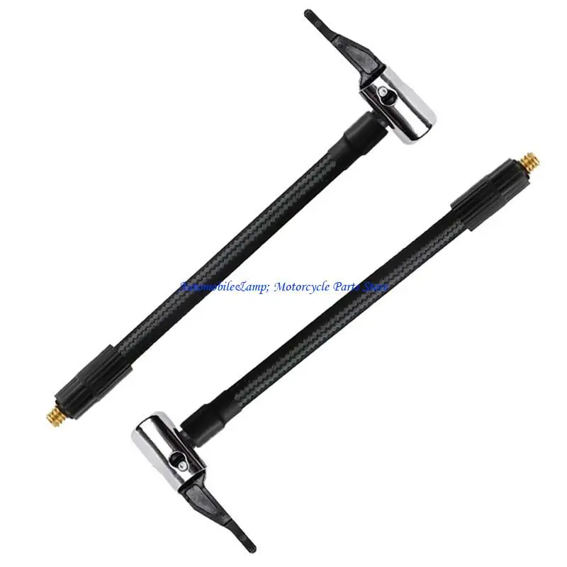 H7BD Tire Inflator Hose Extension Tube Bike Car Tyre Locking Air Chuck Adapter For Inflatable Air Pump Threaded