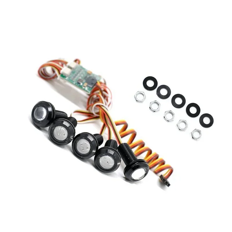 طقم إضاءة RC مع 10 أوضاع لـ Tras Slash 4X4 VXL 2WD 1/10 قطع غيار السيارات لشاحنة يتم التحكم بها عن بُعد