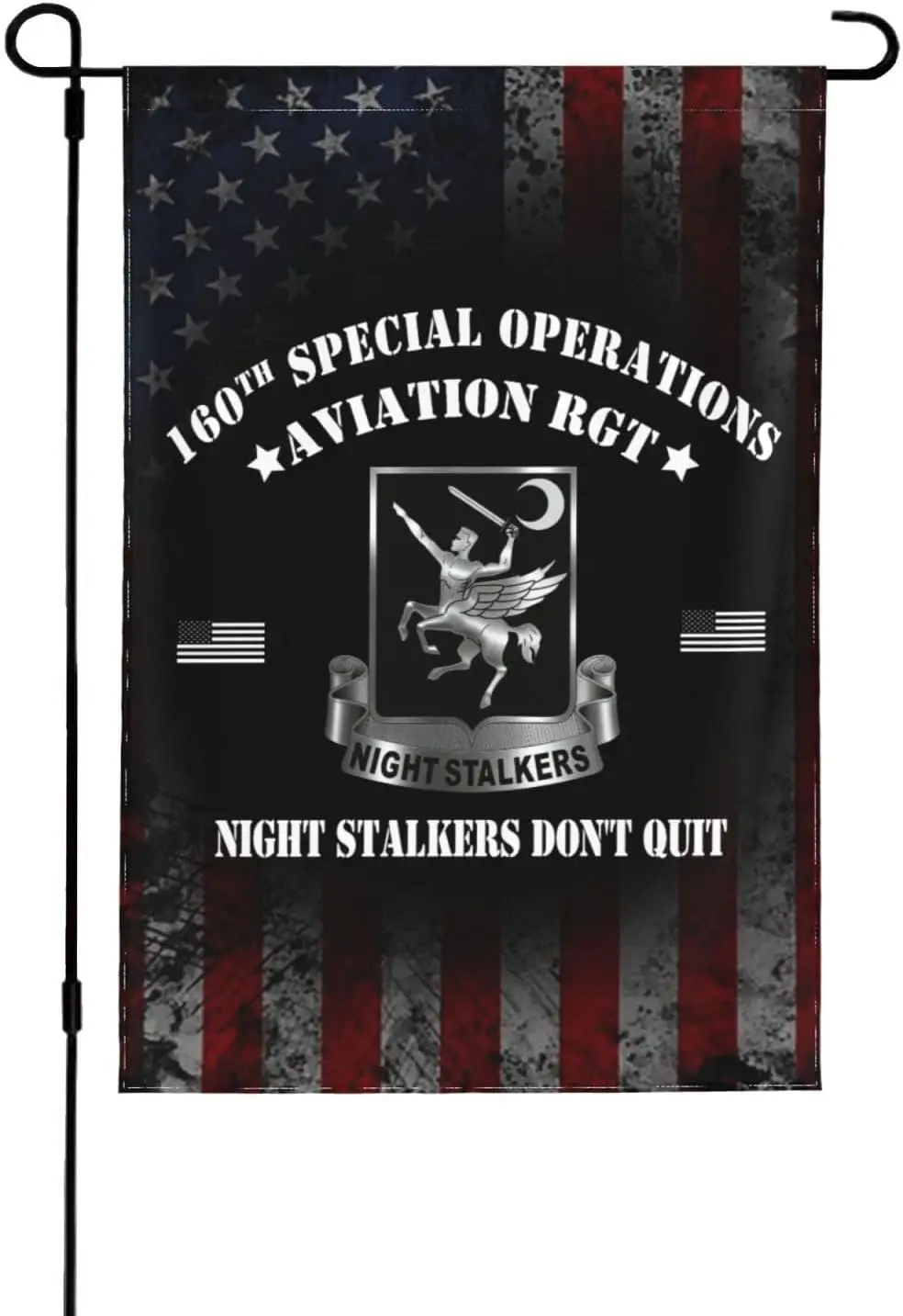 160th SOAR Special Force Airborne US Night Stalkers Double Sided Garden Flag Decoration Outdoor Home Yard Flag Banner 12.5&# ZZM