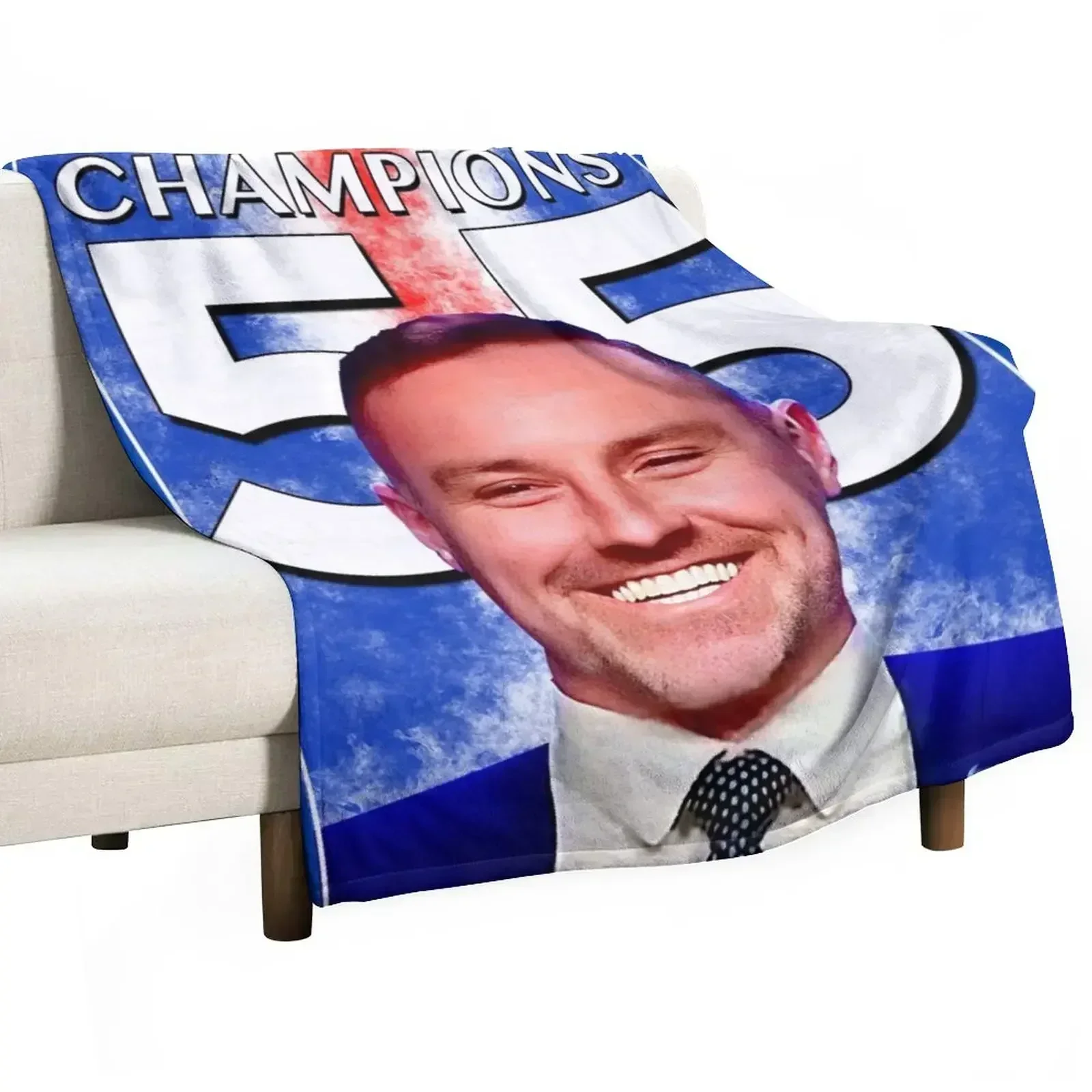 Glasgow Rangers Champions 55 Throw Blanket anime Plush for sofa Bed Fashionable Blankets