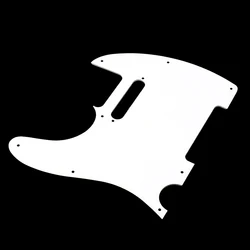 8 Holes Tele Guitar Pickguard for Telecaster Style Guitar replacement 1Ply White