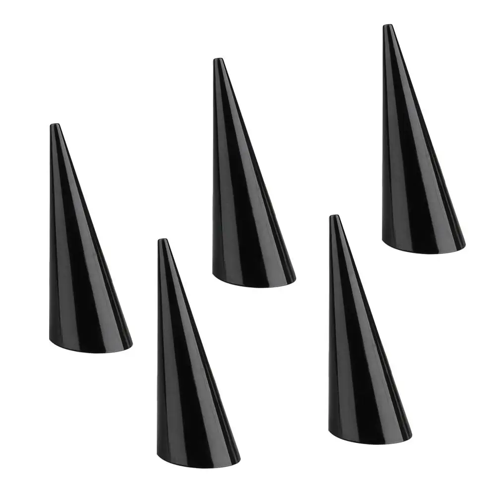 5Pcs Acrylic Ring Holder Smooth Flat Cut Jewelry Display For Retail Store Craft Show Easy To Use Stable Table