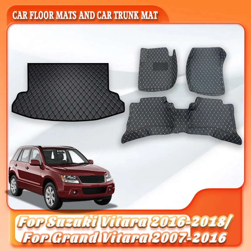 

Car Floor Mats Cargo Liner For Suzuki Vitara 2016-2018 For Grand Vitara 2007-2016 All Weather Anti Mud Foot Pads Durable Carpets