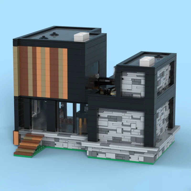 Moderne Häuser neue Moc Bausteine Modernes Haus Technologie Modulare Ziegel Modell Geschenke Weihnachten Spielzeug DIY Sets Montage!