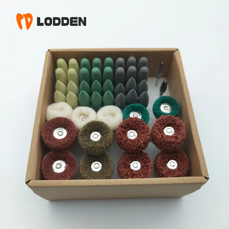 Schleif- und Polierset für Dentallabore für Metall, Acryl, Keramik, Zirkonoxid, Lithiumdisilikat mit Diamantbohrern und Gummirollen – Detail 14