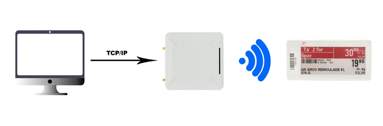 433Mhz Electronic Shelf Label Cloud System Price Tag Demo Kit Esl With Graphic Customization