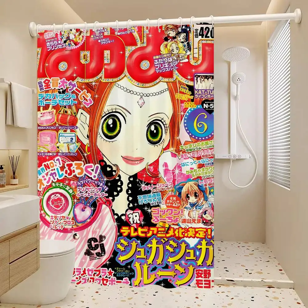 

Занавеска для душа в стиле аниме Sugar Sugar Rune — водоотталкивающая и герметичная, устойчивая к плесени и плесени для