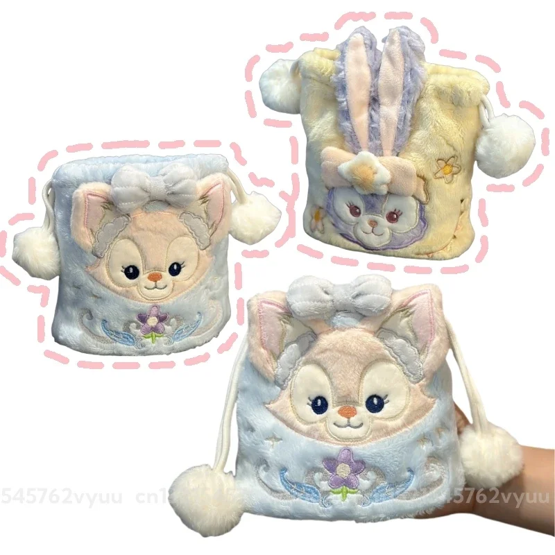 Disney Cartoon Drawstring Bag Lovely StellaLou LinaBell Plush Bag Gelatoni Cosmetic Bag Japanese Style Coin Purse Gifts Girl