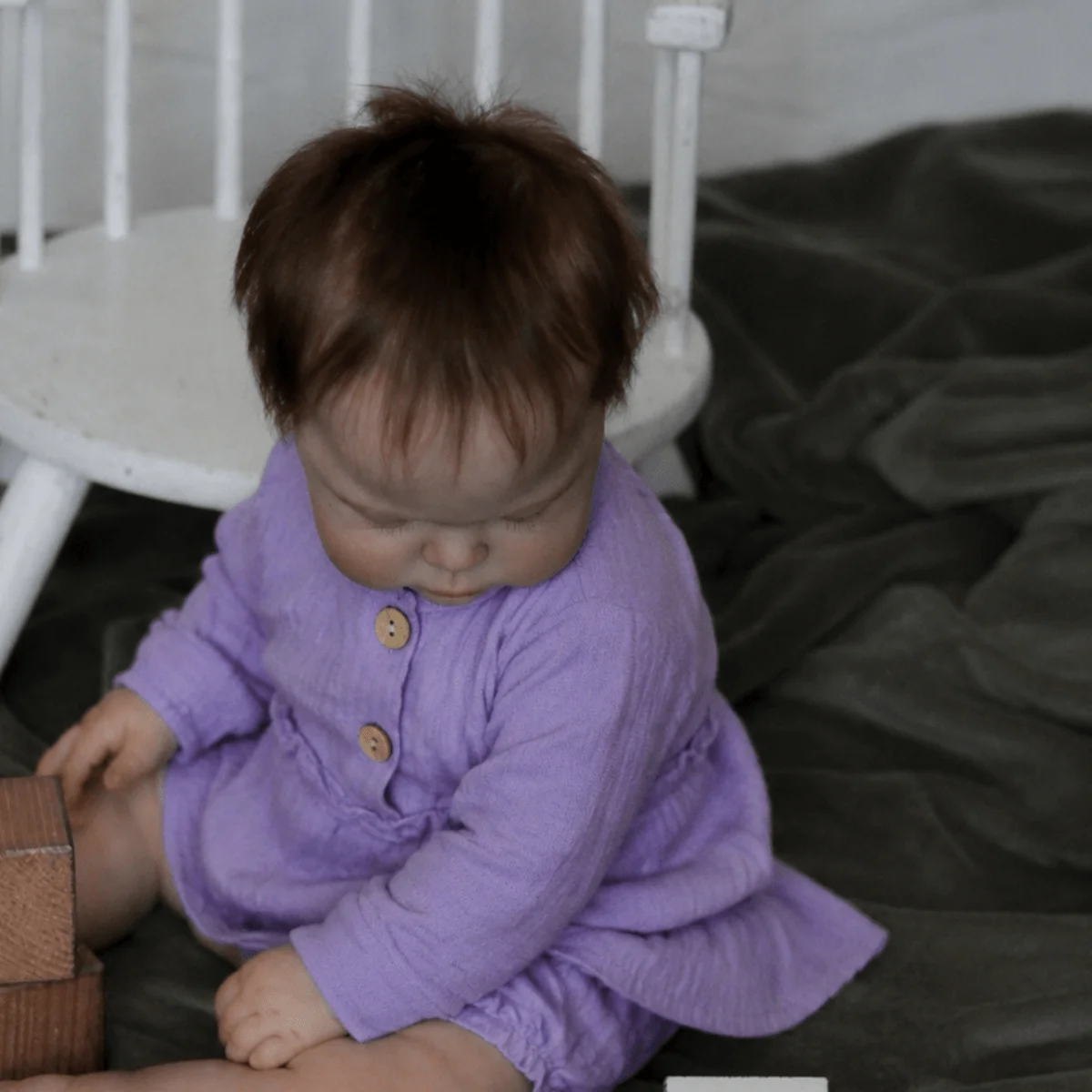 BZDOLL 50 CM 20 inch Cloth Body Asleep Reborn Baby Doll, Lifelike Fat Babies Hand made Doll Toy, Girls Birthday Gift