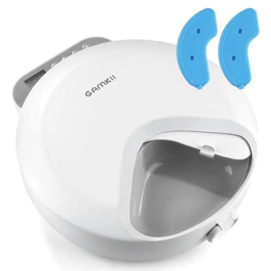 

Automatic Cat Feeder Wet Food Battery Operated Auto Feeder 4 Meals with 2 Ice Packs Digital Cordless Pet Fresh Food Bowl for Ca