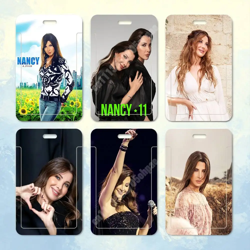 Lebanon Pop Singer N-Nancy 11 A-Ajram Plastic Card Holder Staff ID Card Clear Transparent Campus Access Name Tag