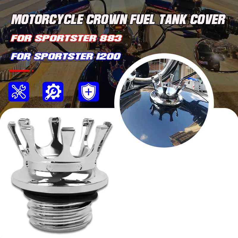 

Motorcycle Aluminum Fuel Tank Cover Right-hand Thread Reservoir Crown Oil Cap Gas For Harley Touring Softail Sportser 883 1200