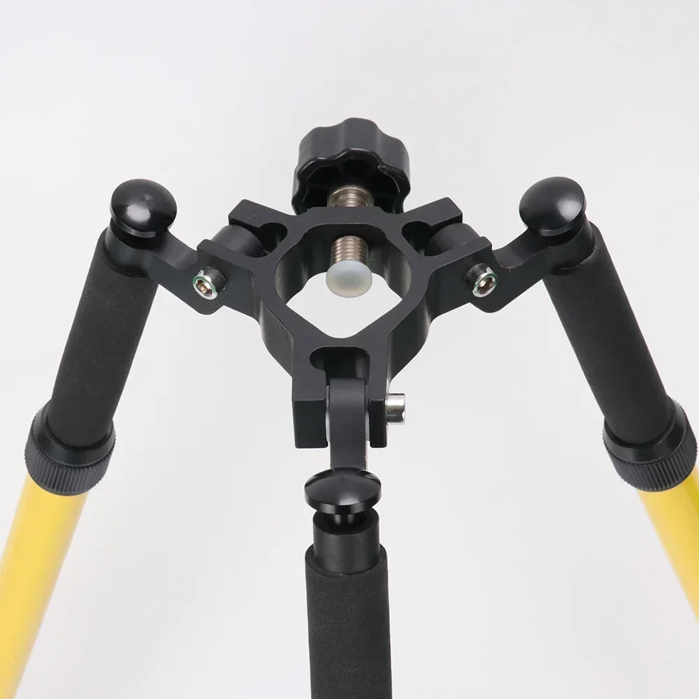 Yellow DZ33A Prism Pole Tripod for Land Surveying Equipment Thumb Release Stable and Durable Design