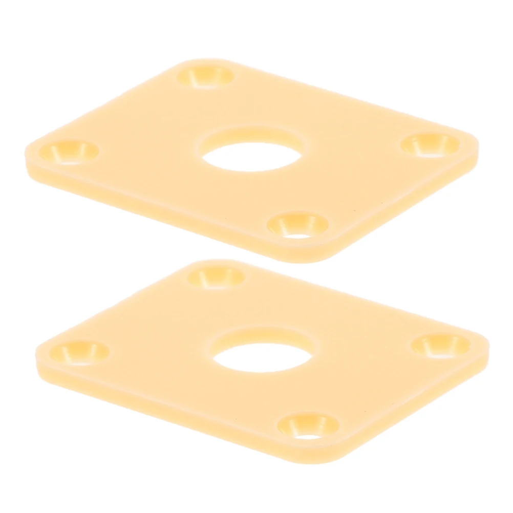 

2 Pcs Jack Cover Electric Guitar Output Bass Parts Component Bottle Base Plate Abs