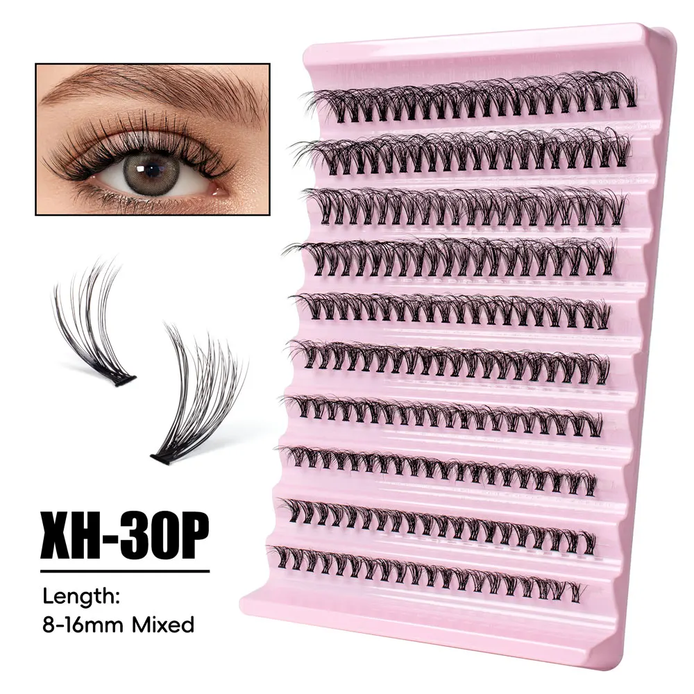 Vipuda Cluster Wimpers 3d Pluizige Wimper Clusters Diy Lash Extensions Super Dunne Band Comfortabele Piekerige Individuele Wimpers 8-16mix