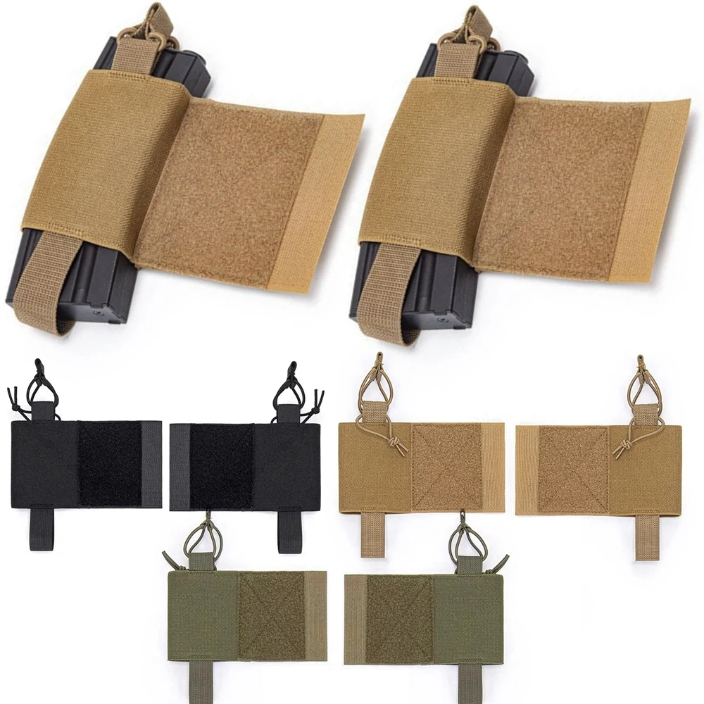 2pcs Radio Holster Hook and Loop Hunting AR15 5.56 Magazine Expander Wing Holster for V2 Chest Rig Vest alkie Talkie Pouch