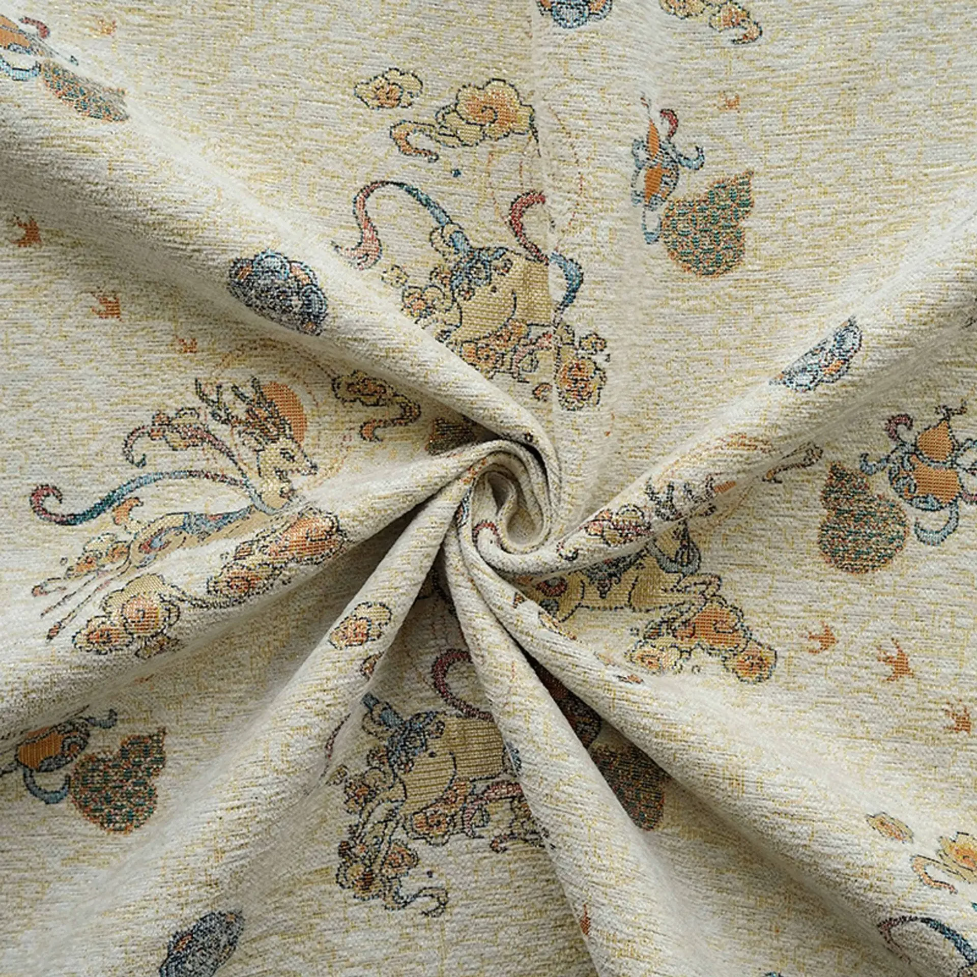 

Autumn Winter Chenille Jacquard Fabric Chinese Style Pattern Hanfu Vest Children's Clothing Yarn Dyed Sewing Fabric