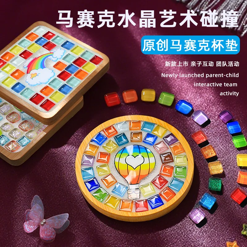 

Mosaic Coaster DIY Making Handicrafts Children's Handmade Creative Salon Activities Practical