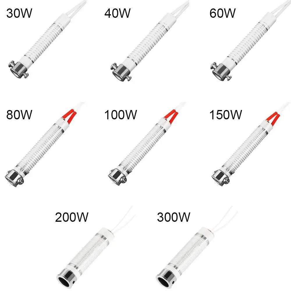 Núcleo de calefacción de 30, 40, 60, 80, 100, 150, 200, 300W, núcleos de soldador, calentador de elementos de calefacción externa, herramientas de