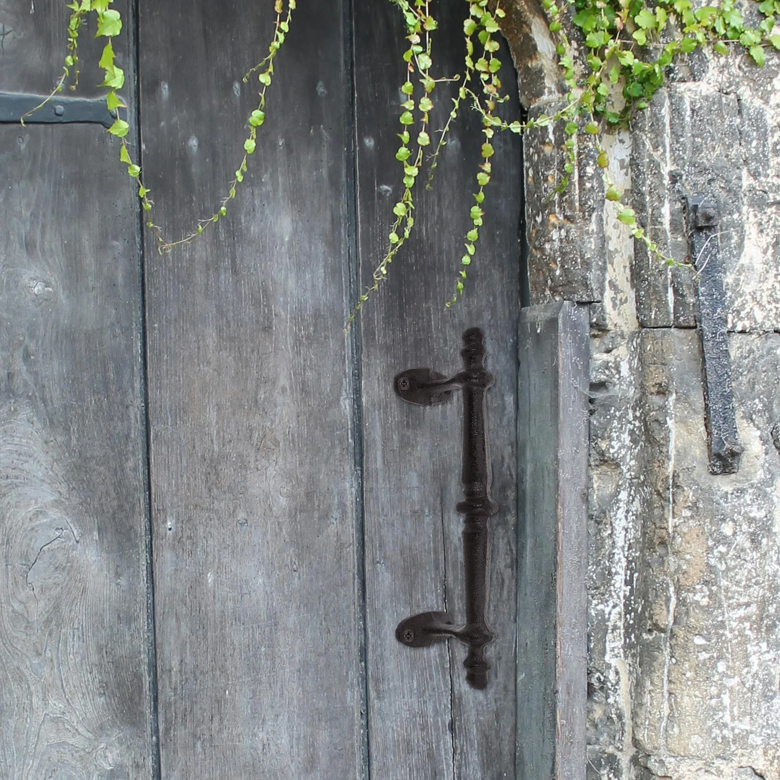 

Cast Iron Door Handle Vintage Metal Gate Pull For Garden Fence Outdoor Rustic Hardware Shed Barn Door Knob Mounting Pull