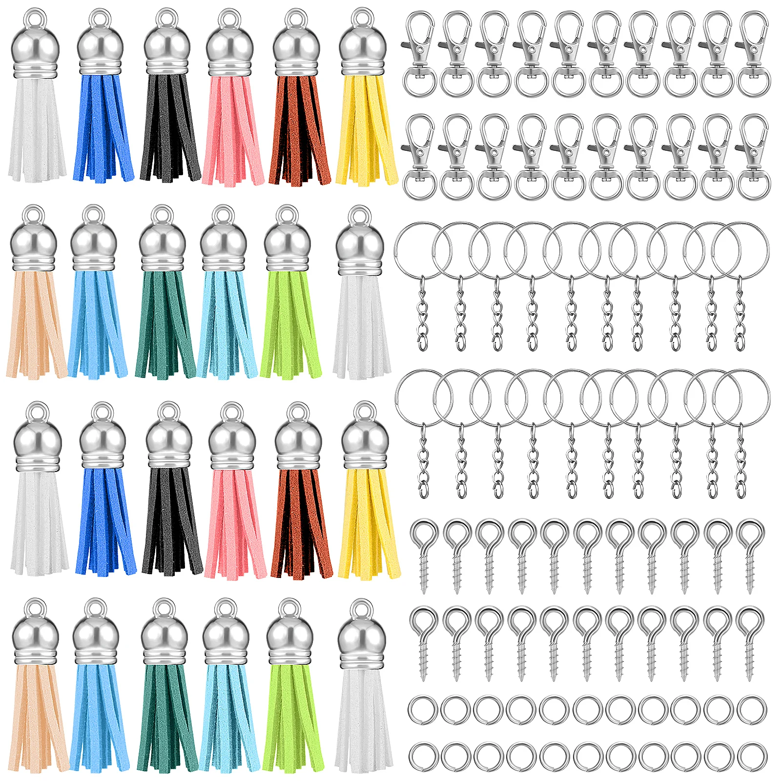 

Keychain Pendant Material Bag Handmade Keychains Craft Tassels Crafts Diykeychain Making Kits Alloy