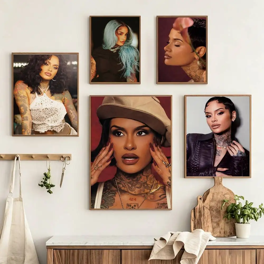 Singer K-Kehlani F-Folded Kehlani Customizable HD Self Adhesive Waterproof Wall Art Poster
