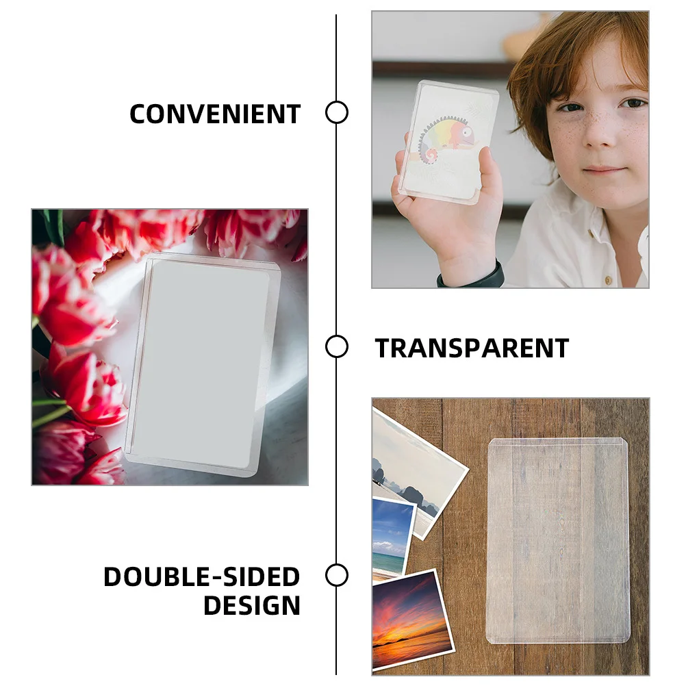 

30Pcs Photo Card Sleeves Clear Protective Covers for Game Trading Cards Anti-Scratch Transparent Card Protectors for Safe
