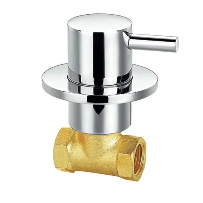Modern Chrome Brass Shower Stop Valve Wall Mounted Bathroom Water Separator Polished Finish Eco Friendly Durable Design 3