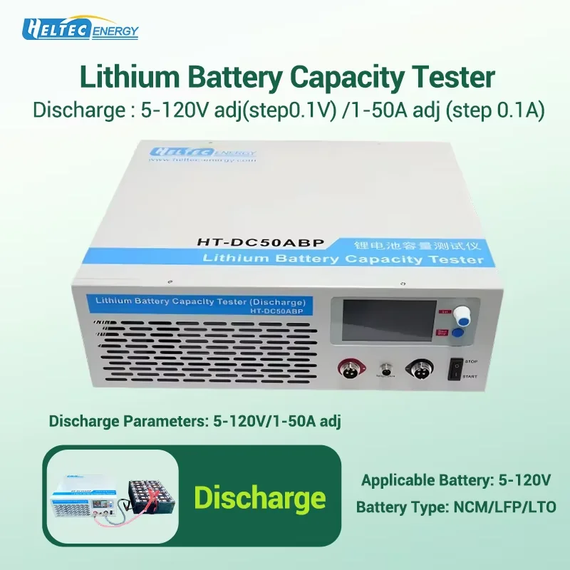 Heltec 5-120V 1-50A Battery Load/Capacity Tester | High Precision Discharge Test for Lead-Acid, Ni-MH, LiFePO4 & Li-NMC