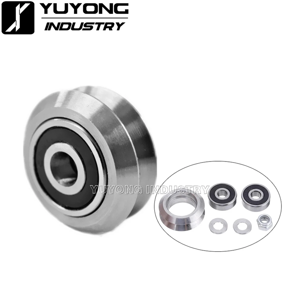 High precision CNC Metal dual v wheel Component for V-slot rail,C-Beam Rail,3D printer parts