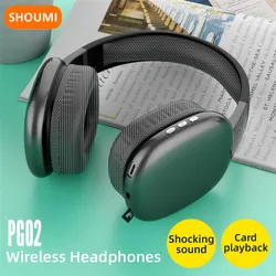 Shoumi le più recenti cuffie Wireless auricolari Bluetooth cuffie di grandi dimensioni caschi con supporto per microfono TF-Card Mp3 Play per telefoni Laptop