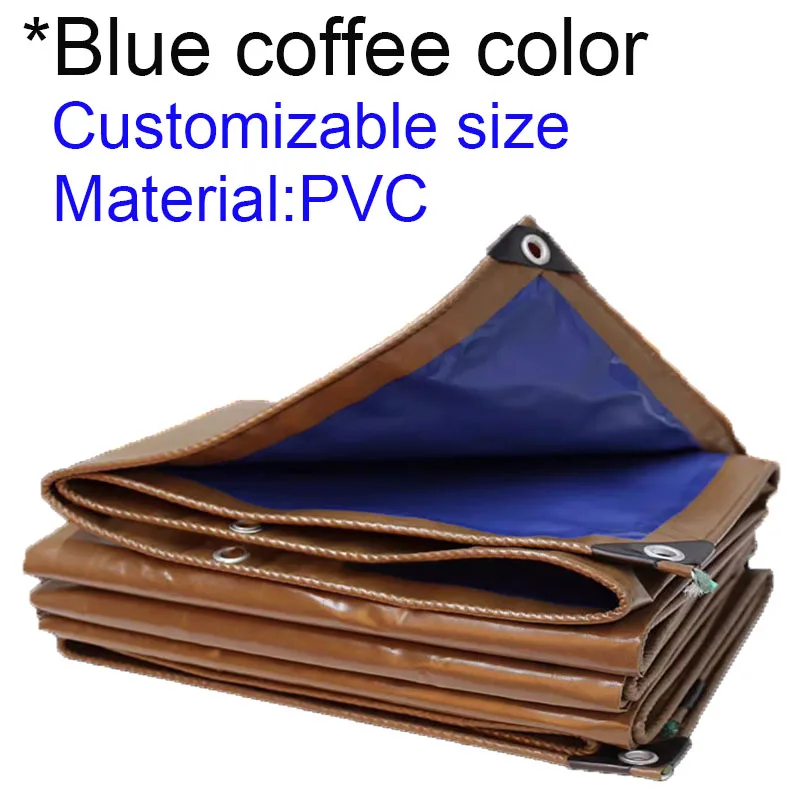 

Blue Coffee PVC Thickened Waterproof Cloth Sunscreen Heat Insulation Cold-resistant Durable Tightly Organized Wear-resistant