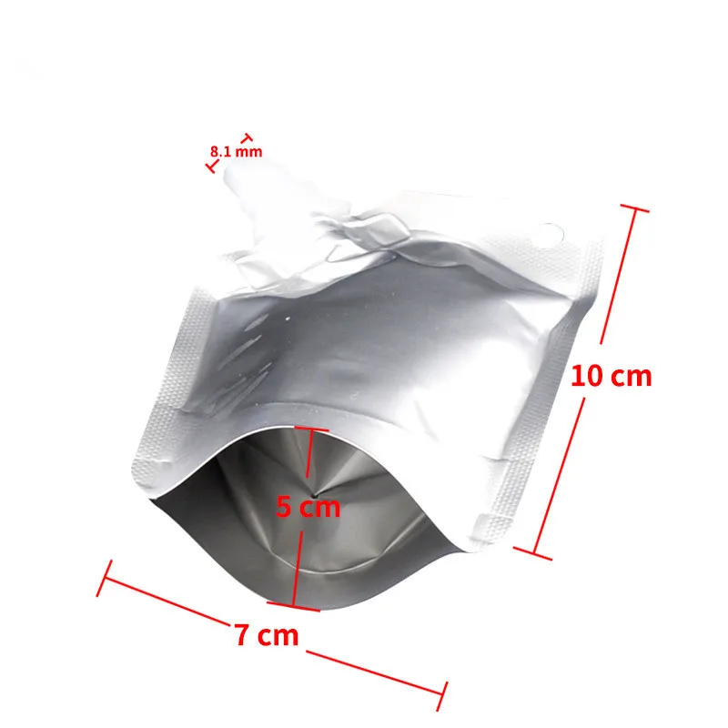 100PCS 50ML Plastic Aluminum Foil Black Spout Beverage Bag Summer Coffee Beer Juice Bar Wedding Party Birthday Portable Pouches