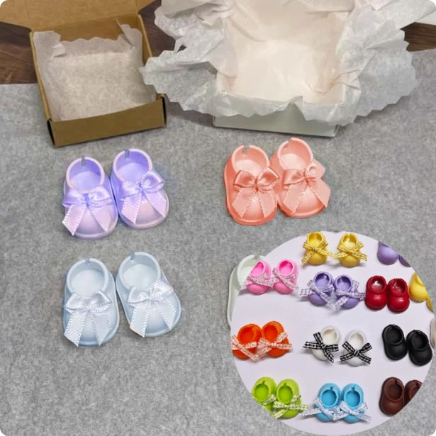 

4.0 Labubu Shoes Мини-кукла с милым бантом Мини-туфли Студенческий дизайн с круглым носком Комплект обуви Аксессуары для кукол Рождественский подарок