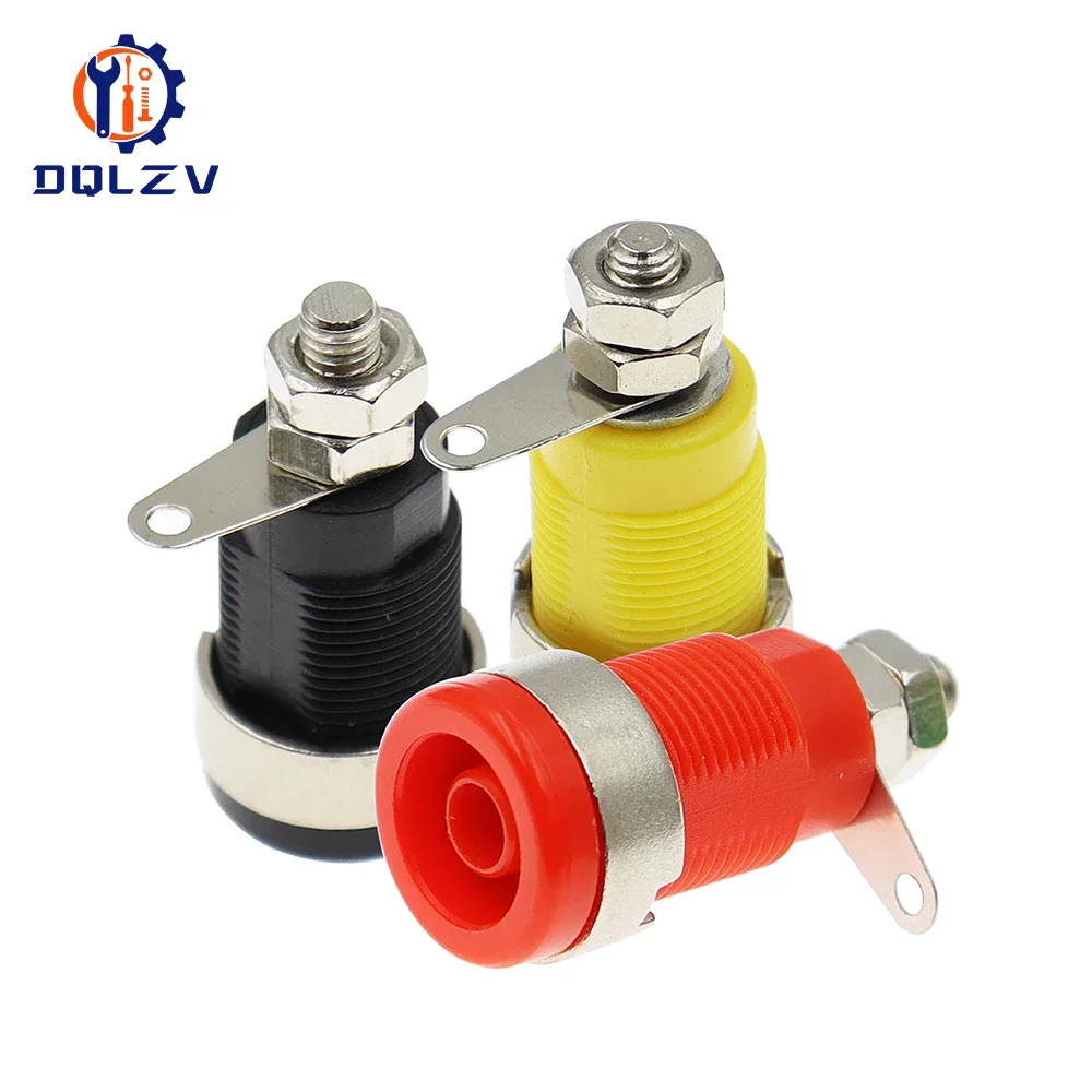 32A Insulation Safety 4MM Banana Plug Socket Jack Panel Mount Terminal Connector Multimeter Socket Banana Head Female