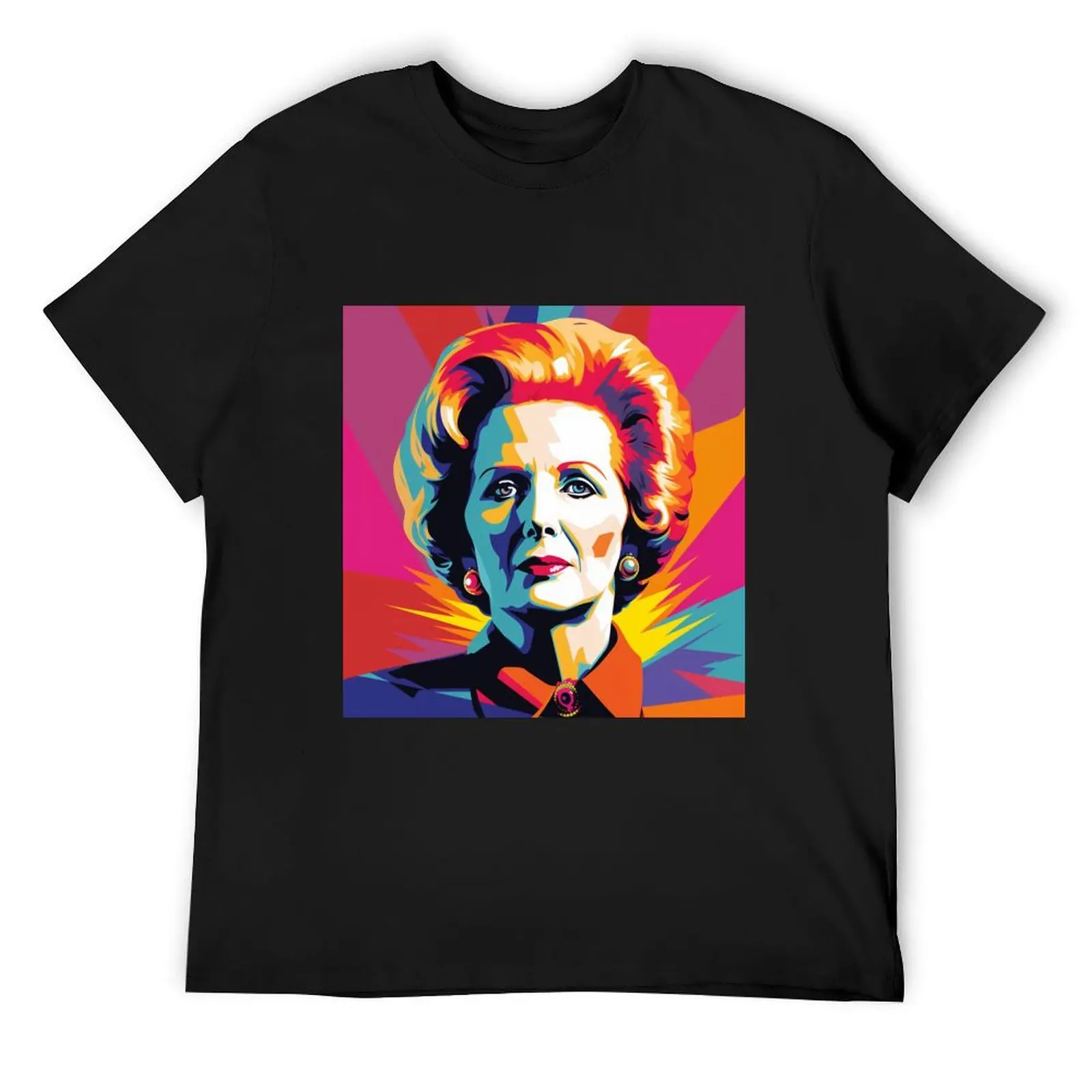 

Thatcher Pop Art 1 T-Shirt cute tops oversize t-shirts man valentines clothes Short sleeve tee t shirt for men