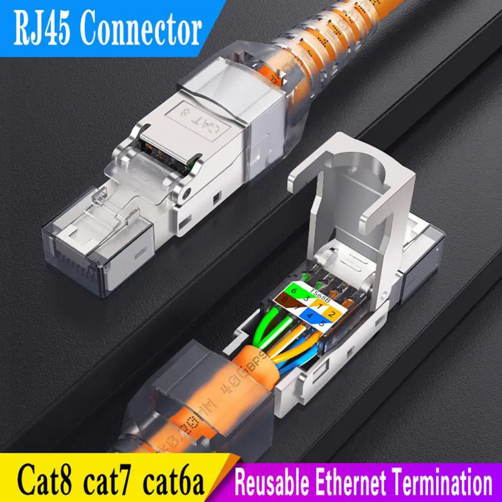 Shielded Crystal Heads Mini Network Crystal Connector Anti-oxidation Cable Connection Useful