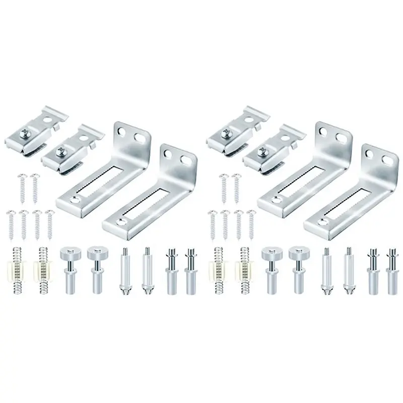 ABJN-4X Bi-Fold Door Hardware Repair Kit, Closet Door Hardware For 3/8 Inch Thick Doors,With Top And Bottom Pivots
