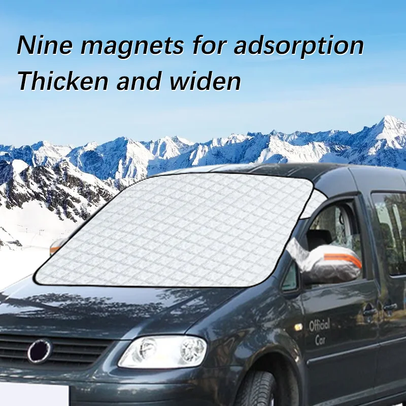 

Magnetic Car Windshield Snow Cover Winter Ice-Frost Guard Sun Shade Protector For Volkswagen Caddy Exterior Accessories