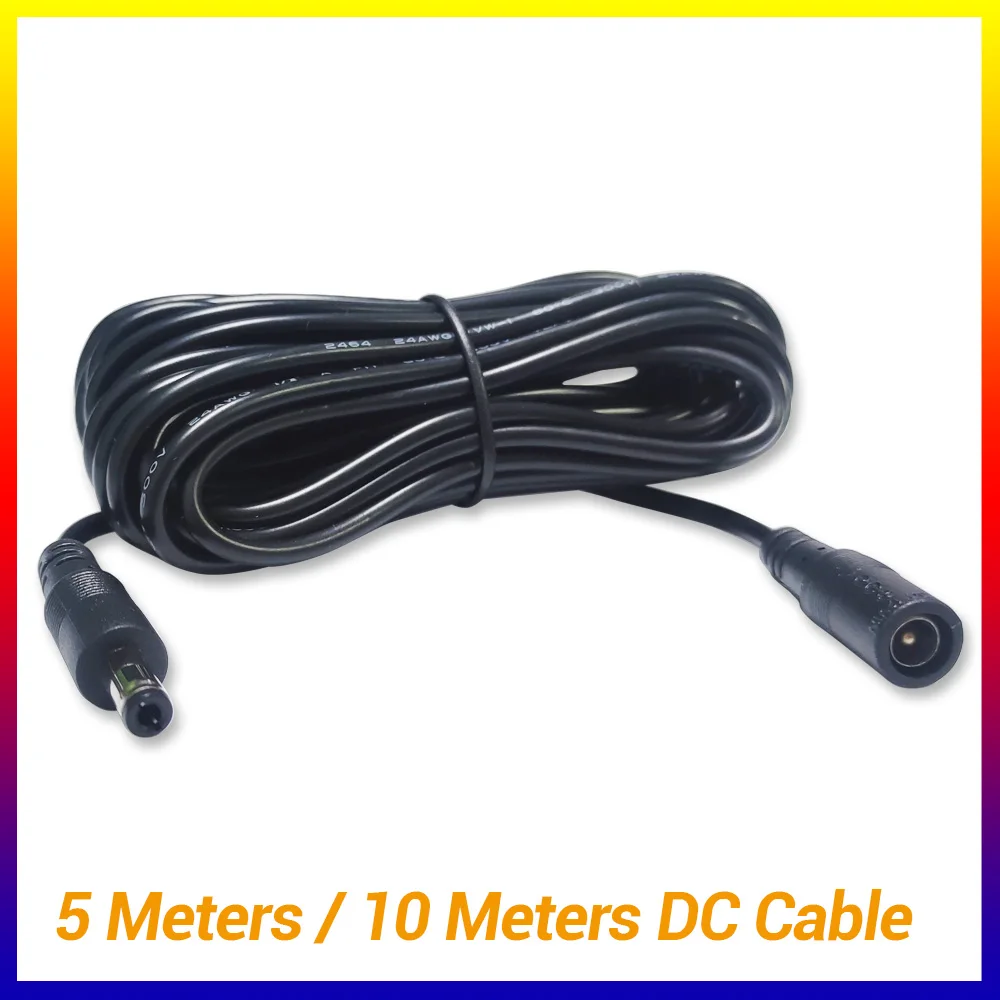 Cabo de extensão de alimentação 5m 10m dc12v 5.5mm * 2.1mm conector macho para fêmea para lâmpada led cctv câmera de vigilância cabo de alimentação