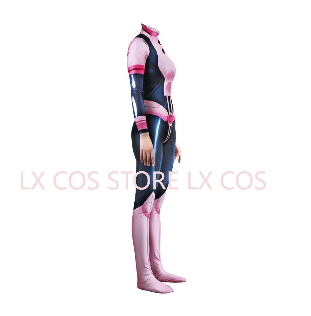 Uraraka OchCabo batterie combinaison Costume, Anime Ochaco Cosplay Catsuit imbibé Zentai Cos