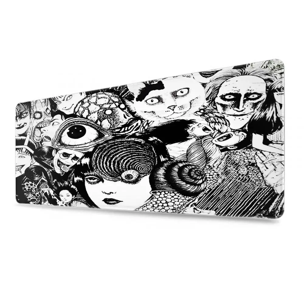 Black and White Anime Girl Mouse Pad XXL Gaming Accessories Office Gamer Keyboard Desk Mat Non-Slip Laptop rubber Soft Mice Pad