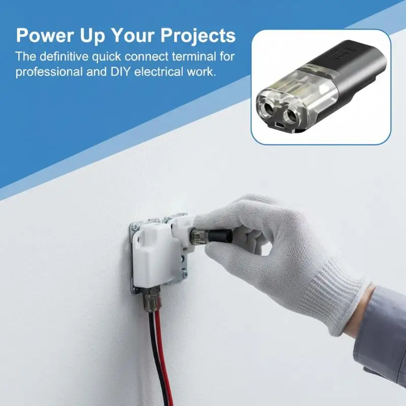 LED Wire Connector Splitter Box With Connector D2 Quick Splice Terminal No Soldering Led Strip Wire Cable Junction Box