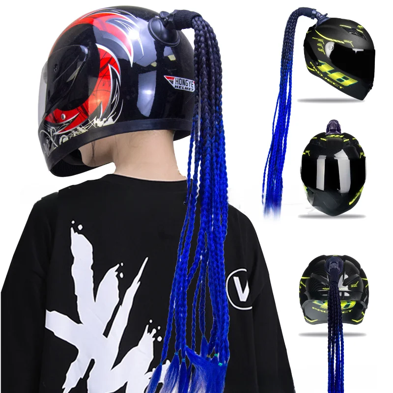 Helmet braid decoration motorcycle accessories bow dreadlocks